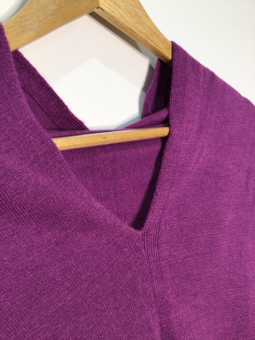 Women’s Plum Draped Poncho Sweater - Picture 7 of 9